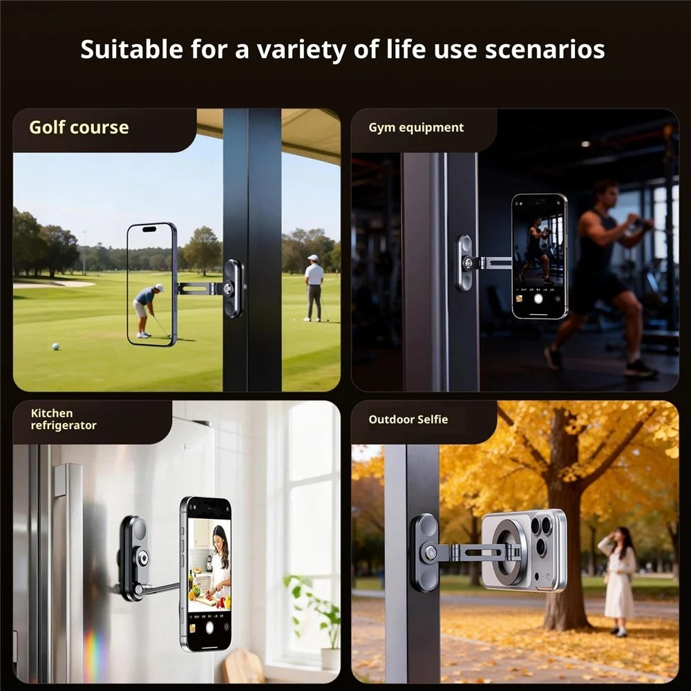 Z25 360 Degree Rotating Dual-Sided Magnetic Phone Stand Foldable Compatible with MagSafe Gym Travel Phone Holder for iPhone 17  /  16  /  15  /  14  /  Samsung  /  Galaxy - 6