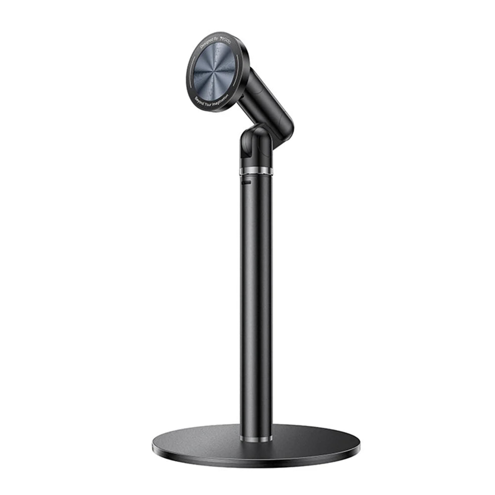 YESIDO C303 Desktop Phone Stand Adjustable Height Magnetic Mount Cellphone Holder for Live Streaming - Black - 1