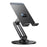 YESIDO C302 Desktop Tablet Stand 360 Degree Rotation 3-Axis Foldable Phone Holder Bracket - Black - 1