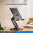 YESIDO C302 Desktop Tablet Stand 360 Degree Rotation 3-Axis Foldable Phone Holder Bracket - Black - 2