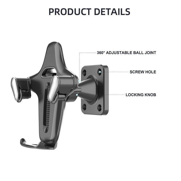 Wall Mount Phone Holder 360 Degree Adjustable Phone Stand for 4.7-7.2 Inch Smartphones - 5