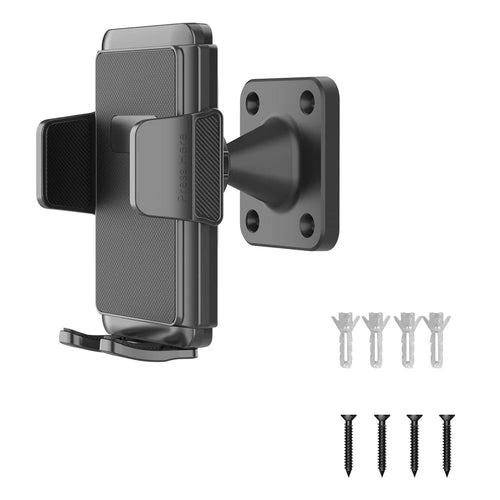 Wall-Mounted Phone Holder 360 Degree Adjustable Phone Stand for 4.7-7.2 Inch Smartphones Kitchen Bathroom Shower Mirror Phone Mount - 1