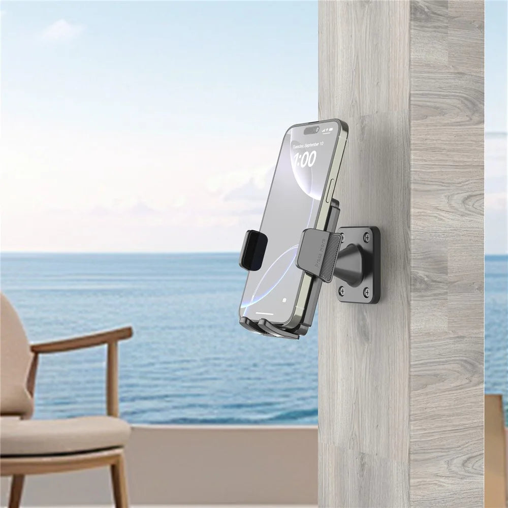 Wall-Mounted Phone Holder 360 Degree Adjustable Phone Stand for 4.7-7.2 Inch Smartphones Kitchen Bathroom Shower Mirror Phone Mount - 4