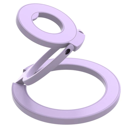 LEREACH LRFP-05 Magnetic Ring Holder Stand Triple Ring Adjustable Phone Grip Kickstand - Purple - 1