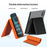 Flexible Silicone Desktop Stand Universal Phone Tablet Foldable Lazy Bracket 2-in-1 Desktop Hanging Mount - Orange - 6