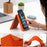 Flexible Silicone Desktop Stand Universal Phone Tablet Foldable Lazy Bracket 2-in-1 Desktop Hanging Mount - Orange - 7