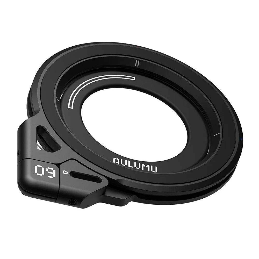 AULUMU G09 Magnetic Ring Stand 360° Rotating Finger Loop Dual-Axis Design Phone Holder Grip - Black - 1
