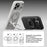 AULUMU G09 Magnetic Ring Stand 360° Rotating Finger Loop Dual-Axis Design Phone Holder Grip - Black - 5
