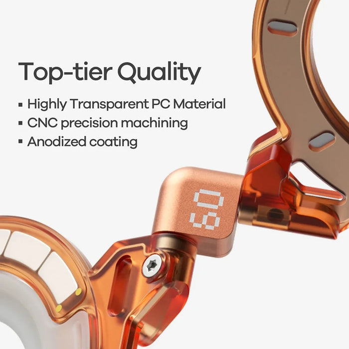 AULUMU G09T Magnetic Phone Stand 360-Degree Rotation Z-Axis Design Ring Holder Phone Ring Grip - Grey - 7