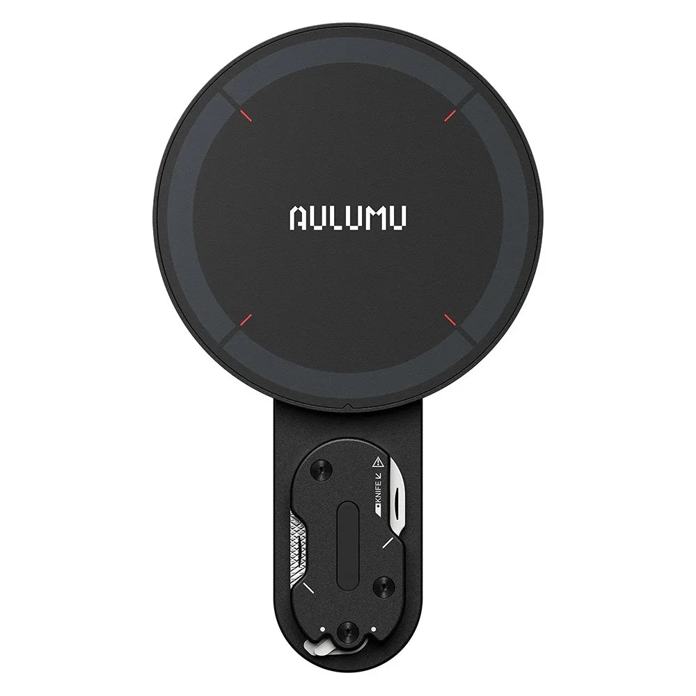 AULUMU G05 Pro 8-in-1 Magnetic Phone Stand Multi-Tool Kit Aluminum Alloy 360° Rotation Phone Grip - Black - 3