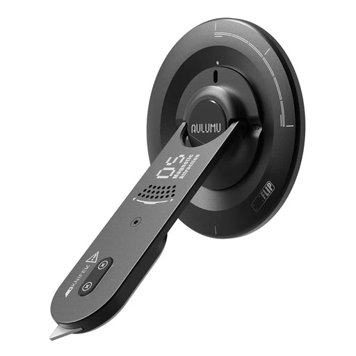 AULUMU G05 5-in-1 Magnetic Phone Stand Multi-Tool 360° Rotation Box Cutter Protractor Stress Relief Toy - Black - 1