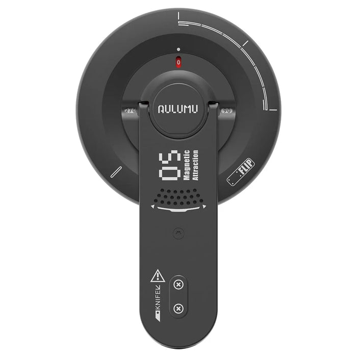 AULUMU G05 5-in-1 Magnetic Phone Stand Multi-Tool 360° Rotation Box Cutter Protractor Stress Relief Toy - Black - 2
