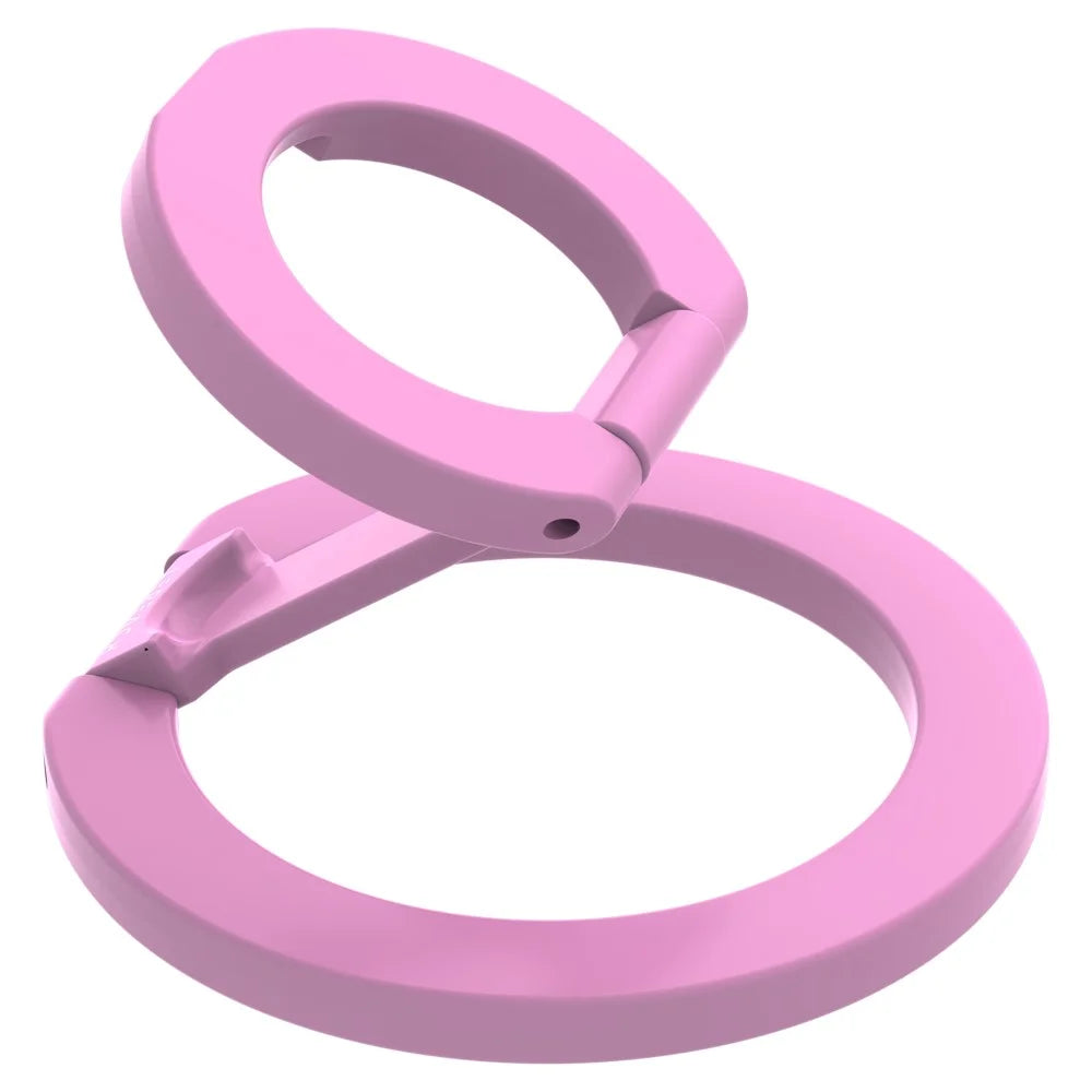 LEREACH LRFP-08 Dual Ring Magnetic Phone Stand 360° Rotation Zinc Alloy Ring Holder - Pink - 1
