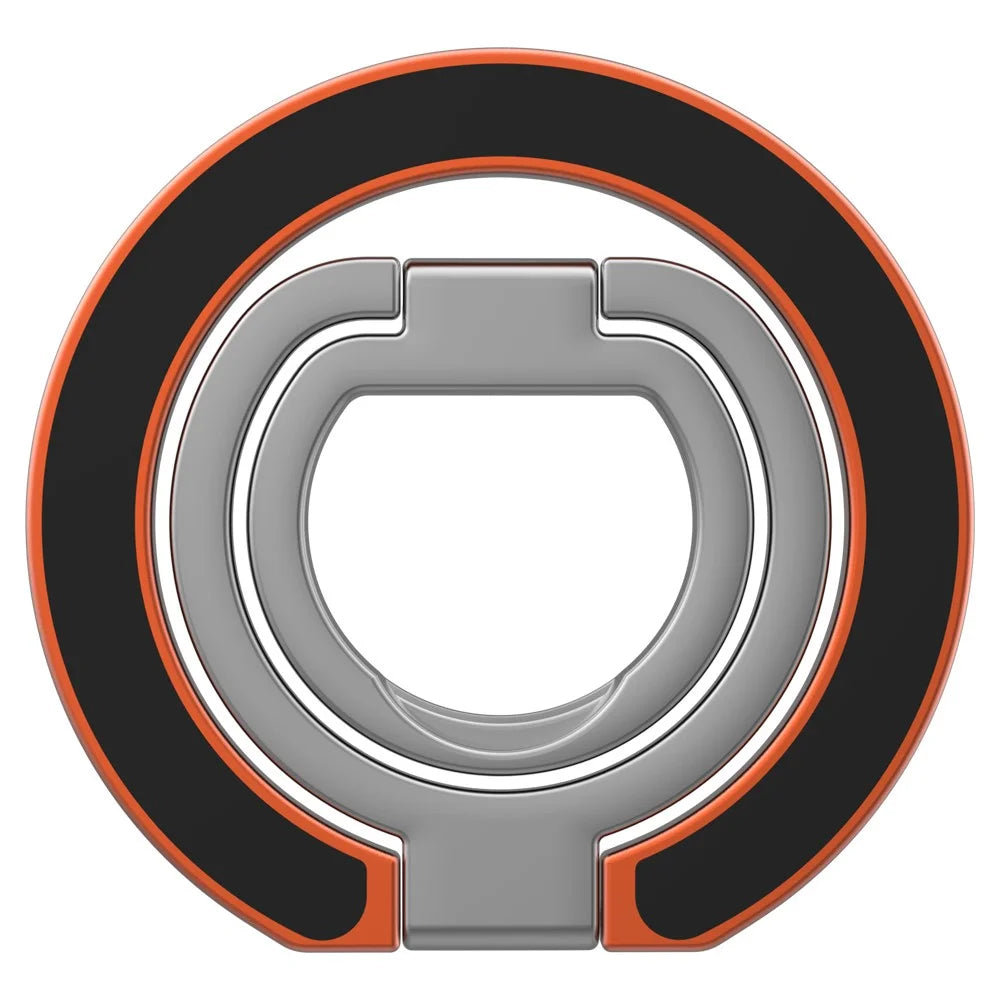 LEREACH LRFP-04 Magnetic Phone Ring Stand Triple Ring Rotation Phone Holder Grip - Orange - 3