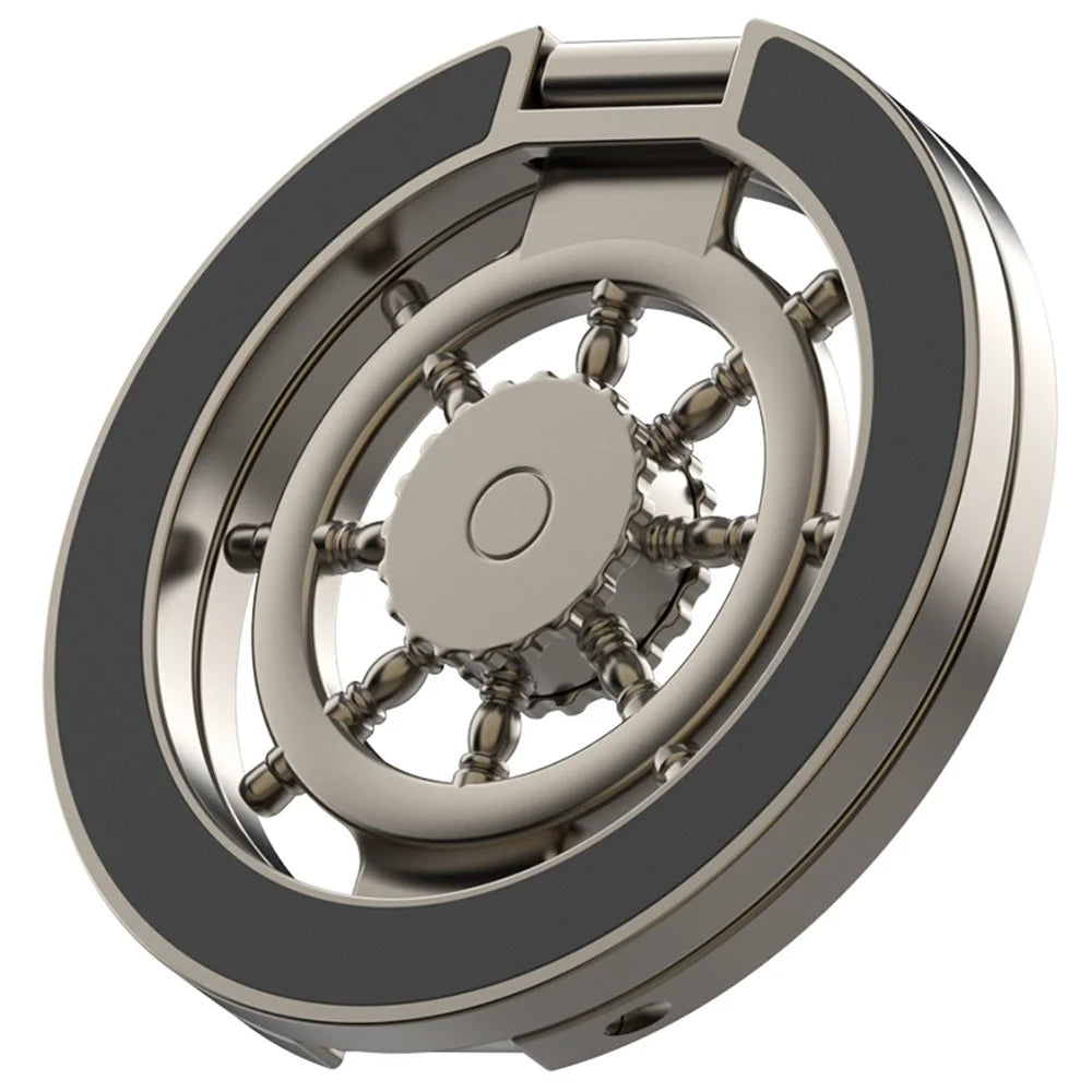 Magnetic Ring Holder Rotating Phone Stand Zinc Alloy Desktop Support Compatible with MagSafe - Tarnish - 2