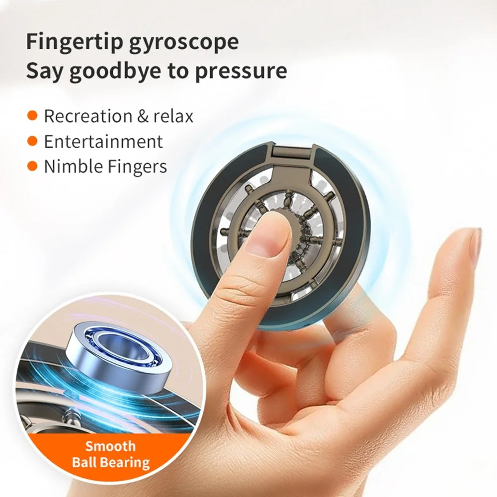 Magnetic Ring Holder Rotating Phone Stand Zinc Alloy Desktop Support Compatible with MagSafe - Tarnish - 5