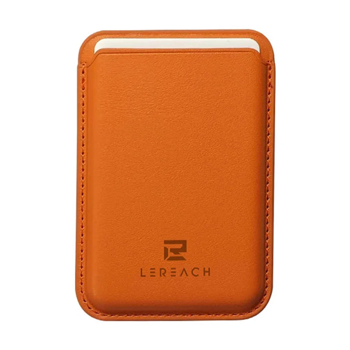 LEREACH LRFP-07 Magnetic Phone Card Holder Stand Secure Phone Wallet - Brown - 1