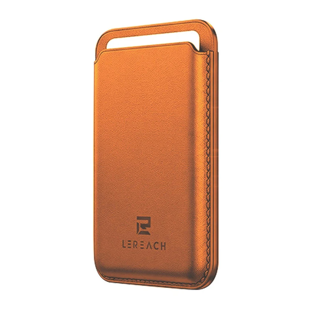 LEREACH LRFP-07 Magnetic Phone Card Holder Stand Secure Phone Wallet - Brown - 3