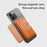 LEREACH LRFP-07 Magnetic Phone Card Holder Stand Secure Phone Wallet - Brown - 5