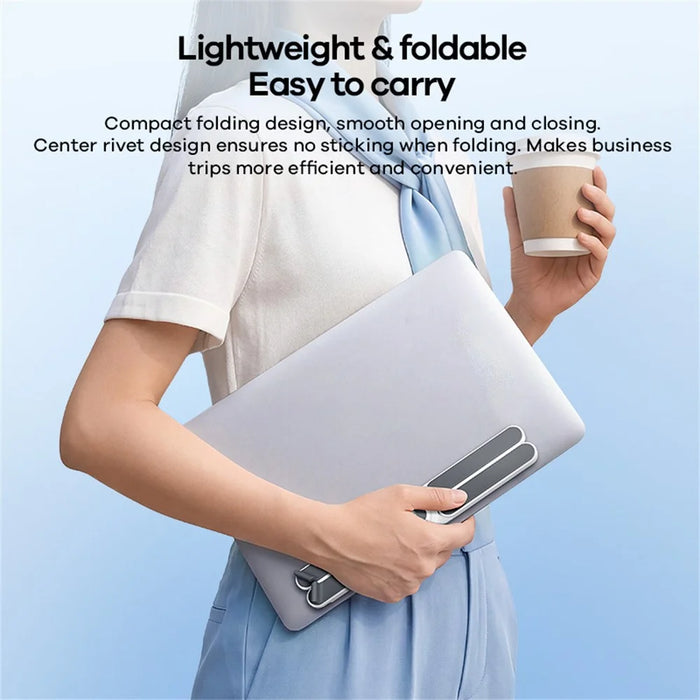 REMAX RM-C39 X-Shaped Laptop Stand for Desk 7-Angle Adjustable Foldable Laptop Riser Holder - White - 5