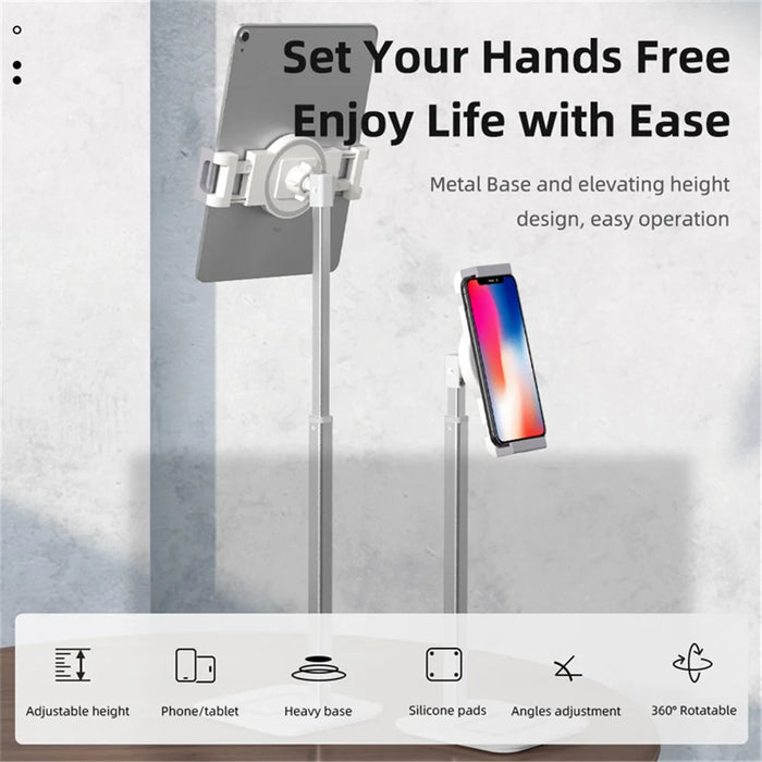 Desktop Mobile Phone Tablet Holder Live Broadcast Bracket Height Adjustable Aluminum Alloy Stand - 6