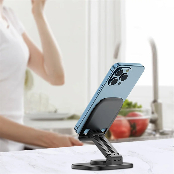 For 4-7.2inch Mobile Phone Holder Portable Desktop Stand Adjustable Folding Bracket - Green - 5