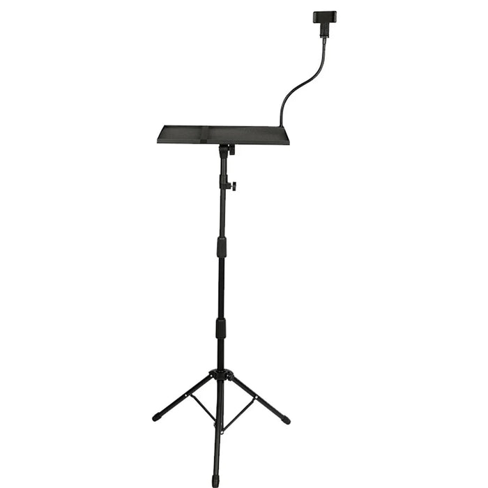 JYX-560 Laptop Metal Tripod Stand Adjustable Floor Holder with Flexible Phone Clamp for Projector Speaker - 1