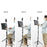 JYX-560 Laptop Metal Tripod Stand Adjustable Floor Holder with Flexible Phone Clamp for Projector Speaker - 5