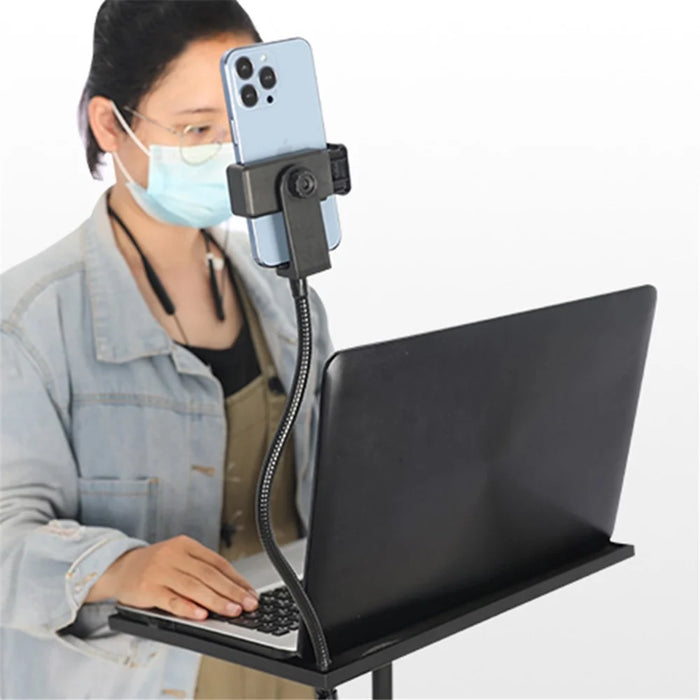 JYX-560 Laptop Metal Tripod Stand Adjustable Floor Holder with Flexible Phone Clamp for Projector Speaker - 6