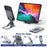 Metal Folding Desktop Phone Holder Portable Multi-Angle Adjustable Stand for Under 12 inches Tablets - Grey - 4