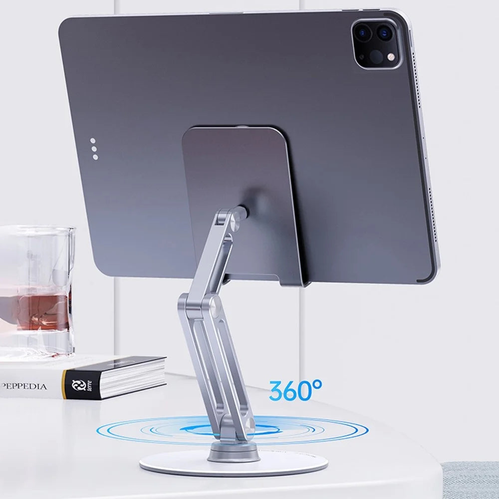 YOOBAO L08 Aluminum Alloy Desktop Bracket Universal 360 Degree Rotatable Mobile Phone Tablet Holder Stand - Silver - 2