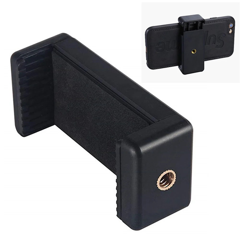 Mobile Phone Clip Live Streaming Vlogging Cellphone Mount Clamp Adapter for Tripod Monopod Stand - 1