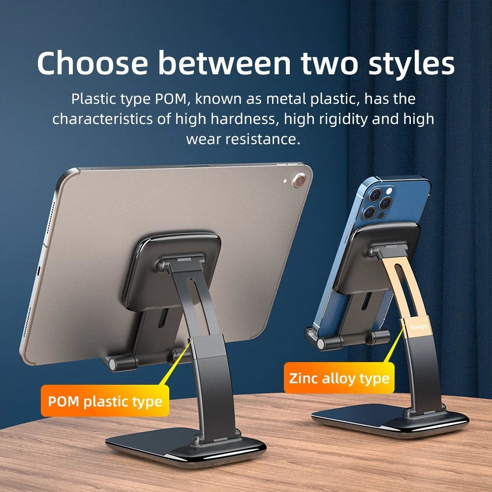 ESSAGER 45 Degree Desktop Cellphone Stand Stretchable Arm Folding Tablet Bracket - Black - 2