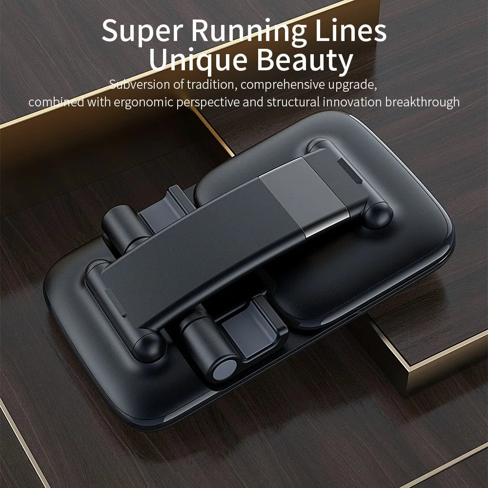 ESSAGER 45 Degree Desktop Cellphone Stand Stretchable Arm Folding Tablet Bracket - Black - 5
