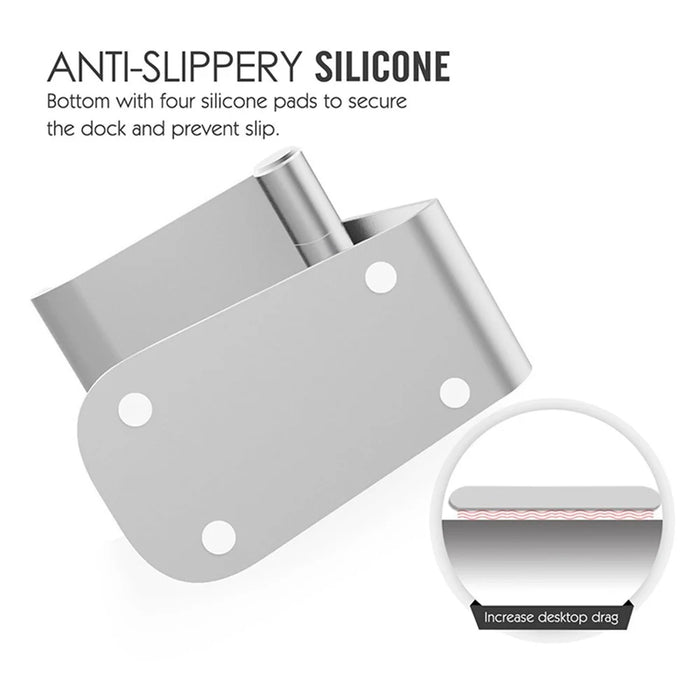 TP1 Universal Aluminum Alloy Adjustable Desktop Stand Phone Tablet Holder - Silver - 4