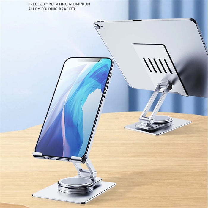 R-JUST HZ26 Folding Desktop Phone Holder Portable Multi-Angle Adjustable Phone Stand Support 360-Degree Rotating - 2