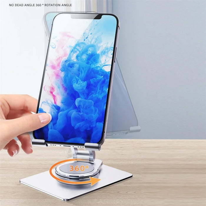 R-JUST HZ26 Folding Desktop Phone Holder Portable Multi-Angle Adjustable Phone Stand Support 360-Degree Rotating - 3