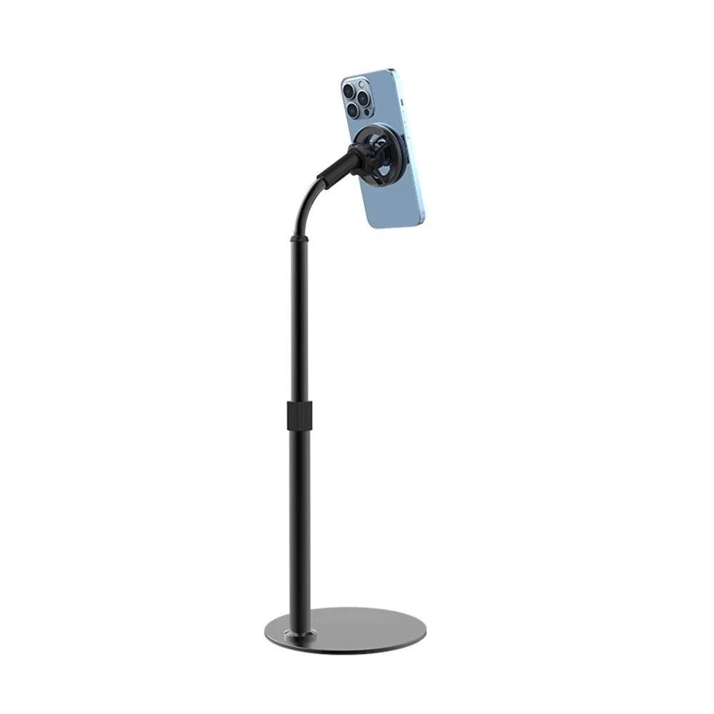 R-JUST HZ27 Retractable Phone Stand 360-Degree Rotating Metal Phone Holder Adjustable Round Base Tablet Stand - 1
