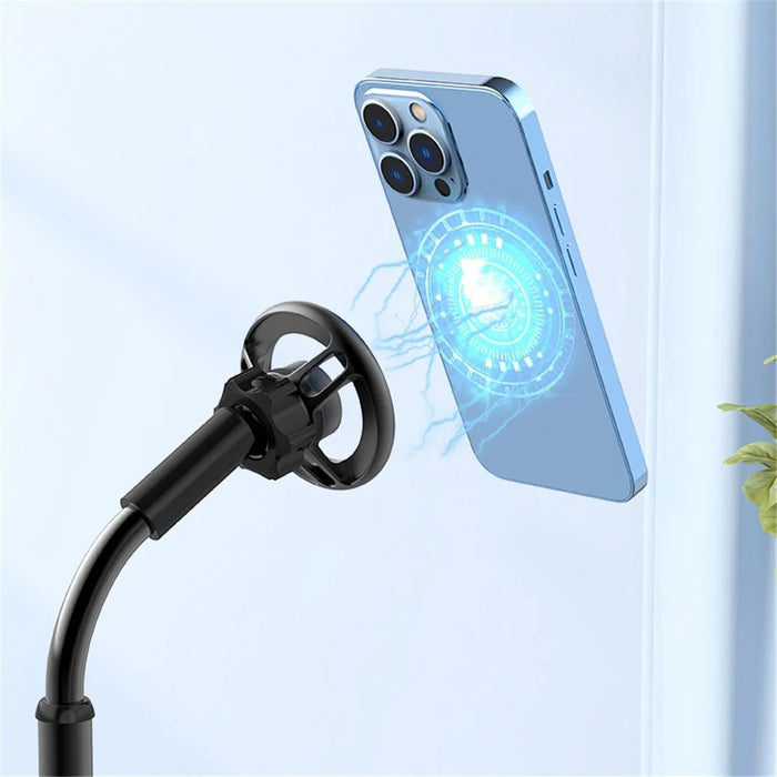 R-JUST HZ27 Retractable Phone Stand 360-Degree Rotating Metal Phone Holder Adjustable Round Base Tablet Stand - 3