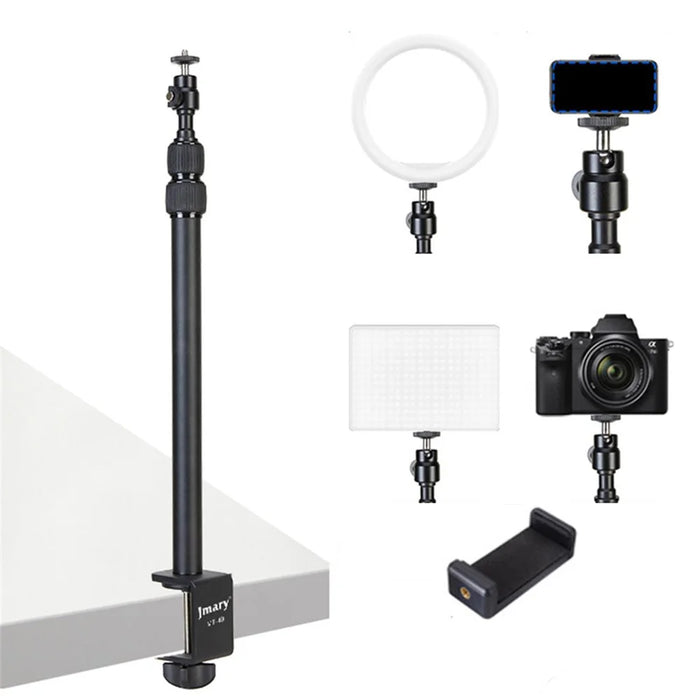 JMARY MT-49 Tabletop Light Stand Clip Stand Adjustable Clamp Desk Mount Light Stand with 1 / 4-inch Screw for LED Video Light / Ring Light - 1