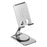K6 Desktop Mobile Phone Tablet Holder Stand Rotatable Aluminum Alloy Cellphone Bracket - Silver - 1