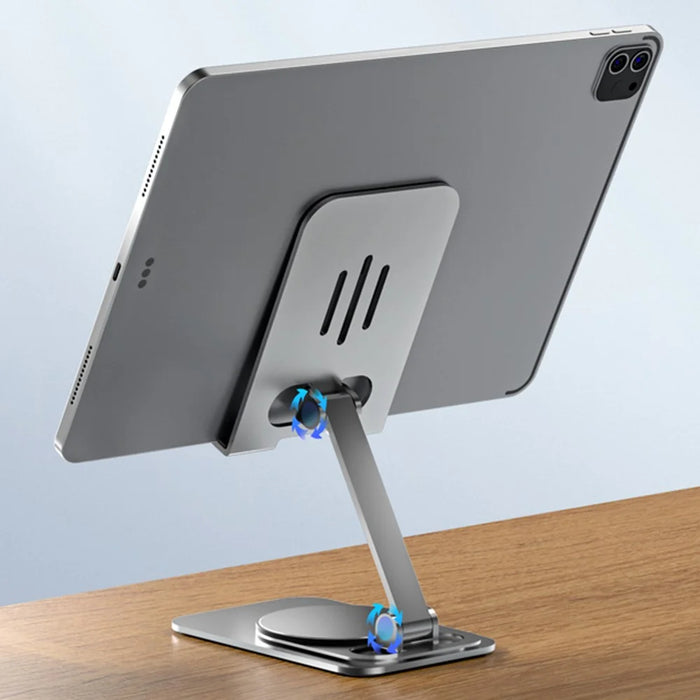 K6 Desktop Mobile Phone Tablet Holder Stand Rotatable Aluminum Alloy Cellphone Bracket - Silver - 3