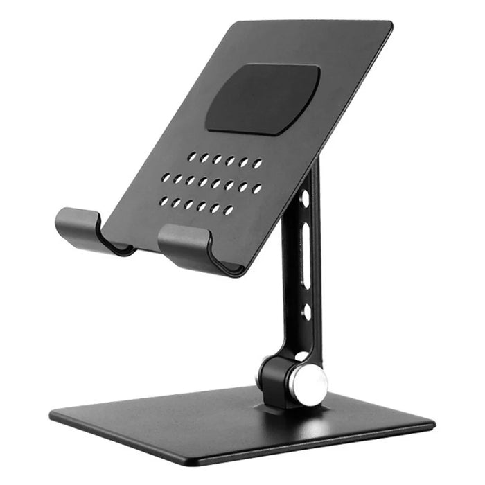 Adjustable Desktop Lazy Mobile Phone Tablet Holder Stand Metal Cellphone Tablet Bracket - Black - 1