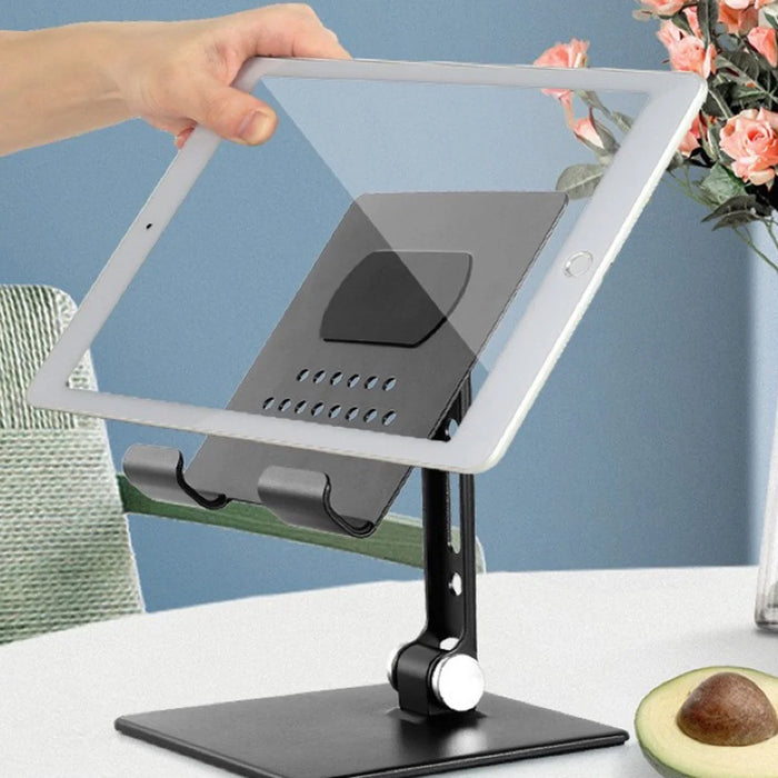 Adjustable Desktop Lazy Mobile Phone Tablet Holder Stand Metal Cellphone Tablet Bracket - Black - 3