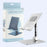 Adjustable Desktop Lazy Mobile Phone Tablet Holder Stand Metal Cellphone Tablet Bracket - Black - 4