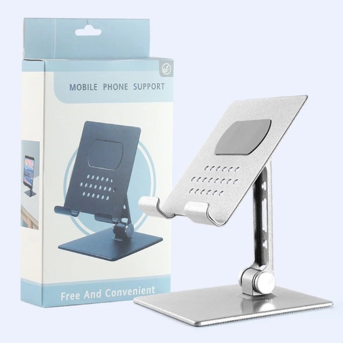 Adjustable Desktop Lazy Mobile Phone Tablet Holder Stand Metal Cellphone Tablet Bracket - Black - 4