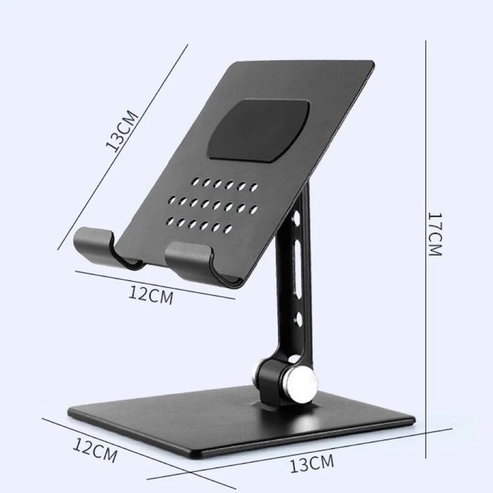 Adjustable Desktop Lazy Mobile Phone Tablet Holder Stand Metal Cellphone Tablet Bracket - Black - 5