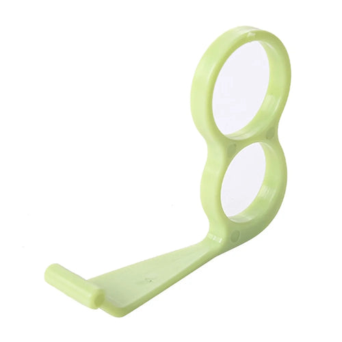 10Pcs Double Finger Ring Grip L Shaped Mobile Phone Mount Holder Plastic Desk Stand - Green - 1
