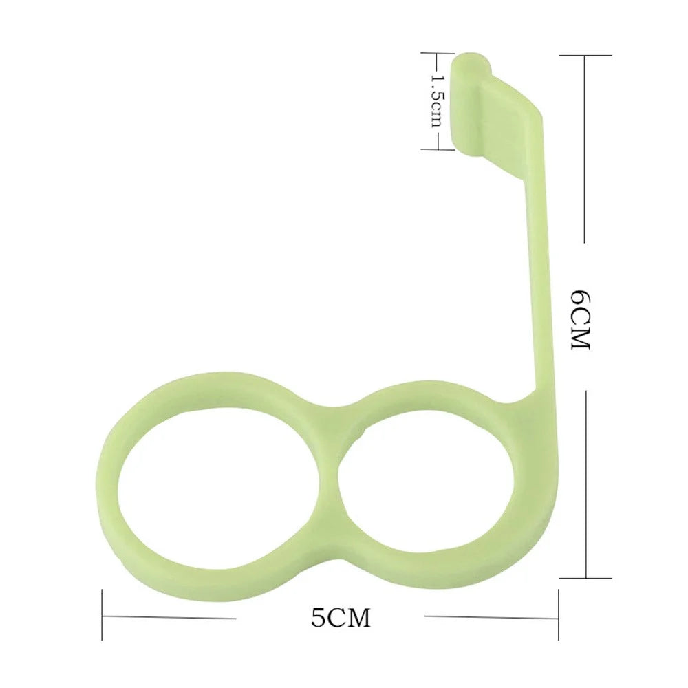 10Pcs Double Finger Ring Grip L Shaped Mobile Phone Mount Holder Plastic Desk Stand - Green - 5