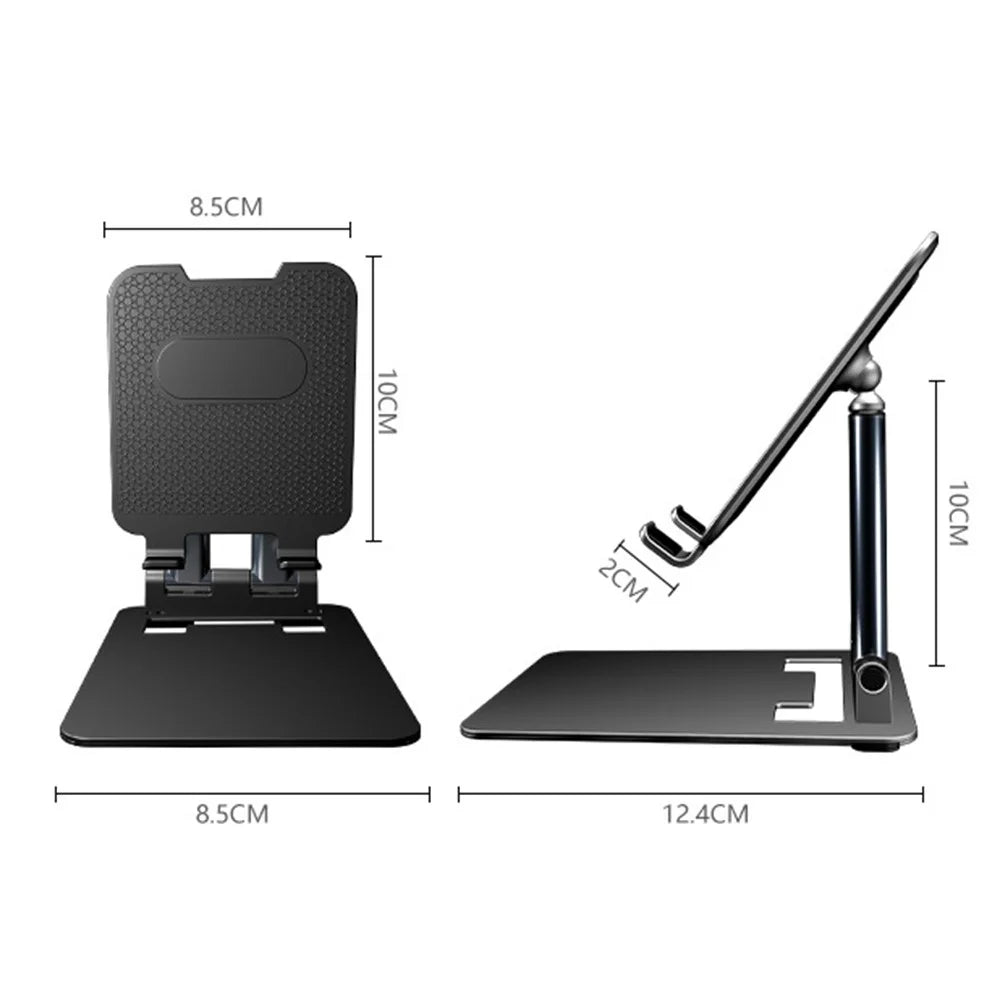 T09 Cell Phone Stand Height Angle Adjustable Anti-slip Phone Holder Desk Tablet Stand, Size: S - Black - 7